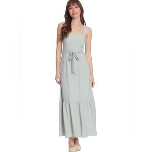 NWT Maggy London Square Neck Tiered Maxi Dress
